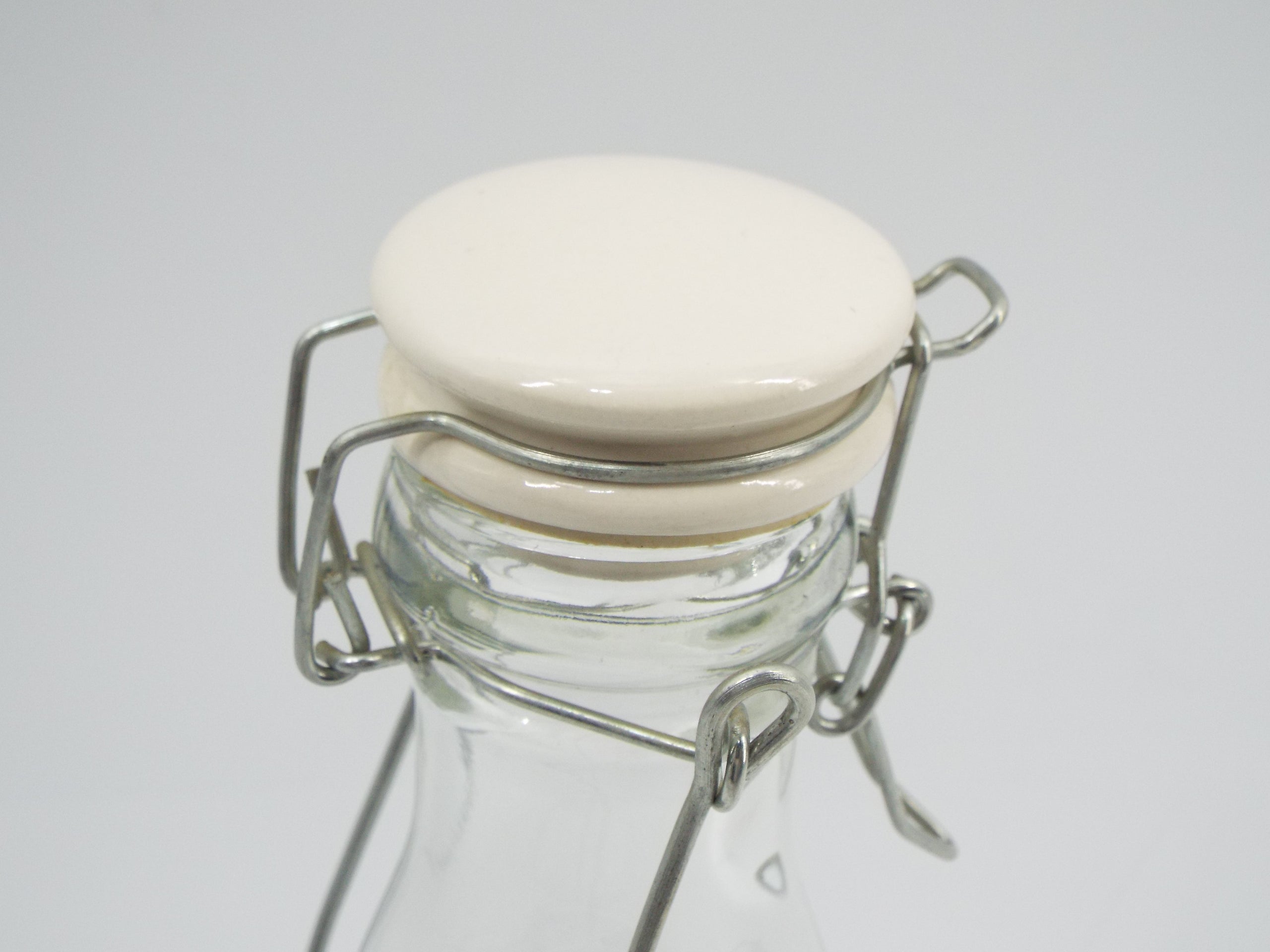 Vintage French Glass Milk Bottle –