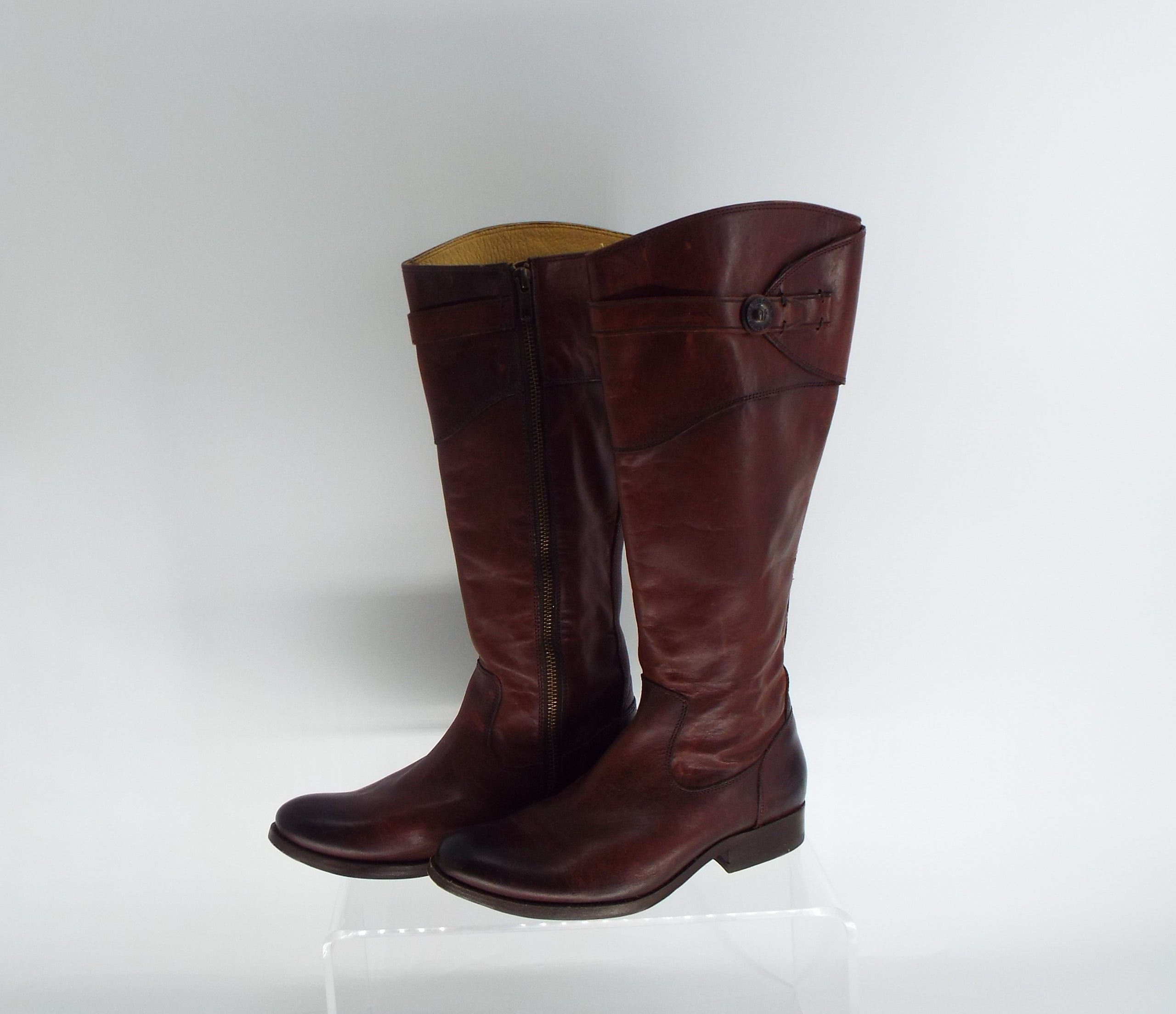 Frye molly button tall on sale cognac